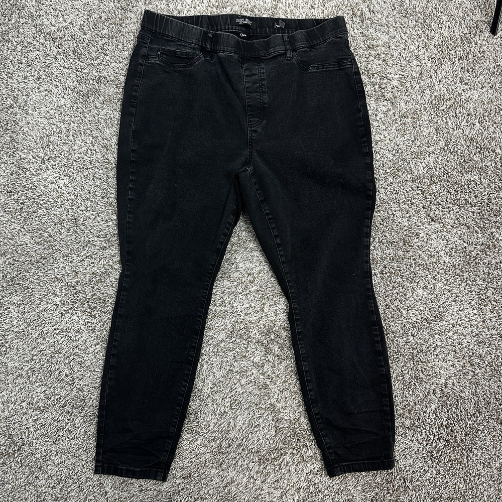 Judy Blue Skinny Fit Jeans Womens 22W Black Stretch Comfort Classic Denim
